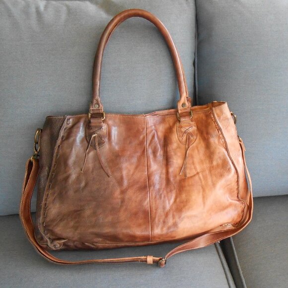 RARE COLD BREW Bed Stu Rockaway Crossbody Leather Bag - Picture 2 of 16